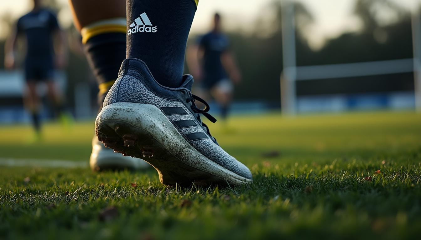 découvrez les atouts des chaussures de rugby homme kakari adidas sur le terrain. conçues pour offrir confort, adhérence et soutien, ces chaussures améliorent votre performance et vous aidant à dominer le jeu. idéales pour les rugbymen de tous niveaux, elles allient style et technologie.