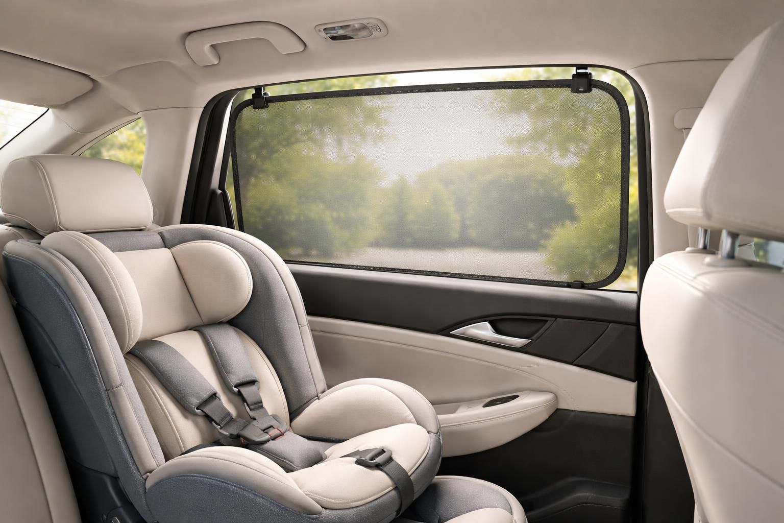 pare-soleil de voiture spécialement conçu pour protéger votre bébé des rayons du soleil tout en assurant sa sécurité pendant les trajets.